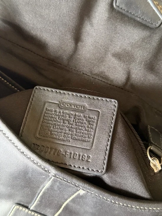 Y2K Vintage Coach Black Silver Buckle Soho Large Shoulder Purse Leather RARE - Picture 6 of 8